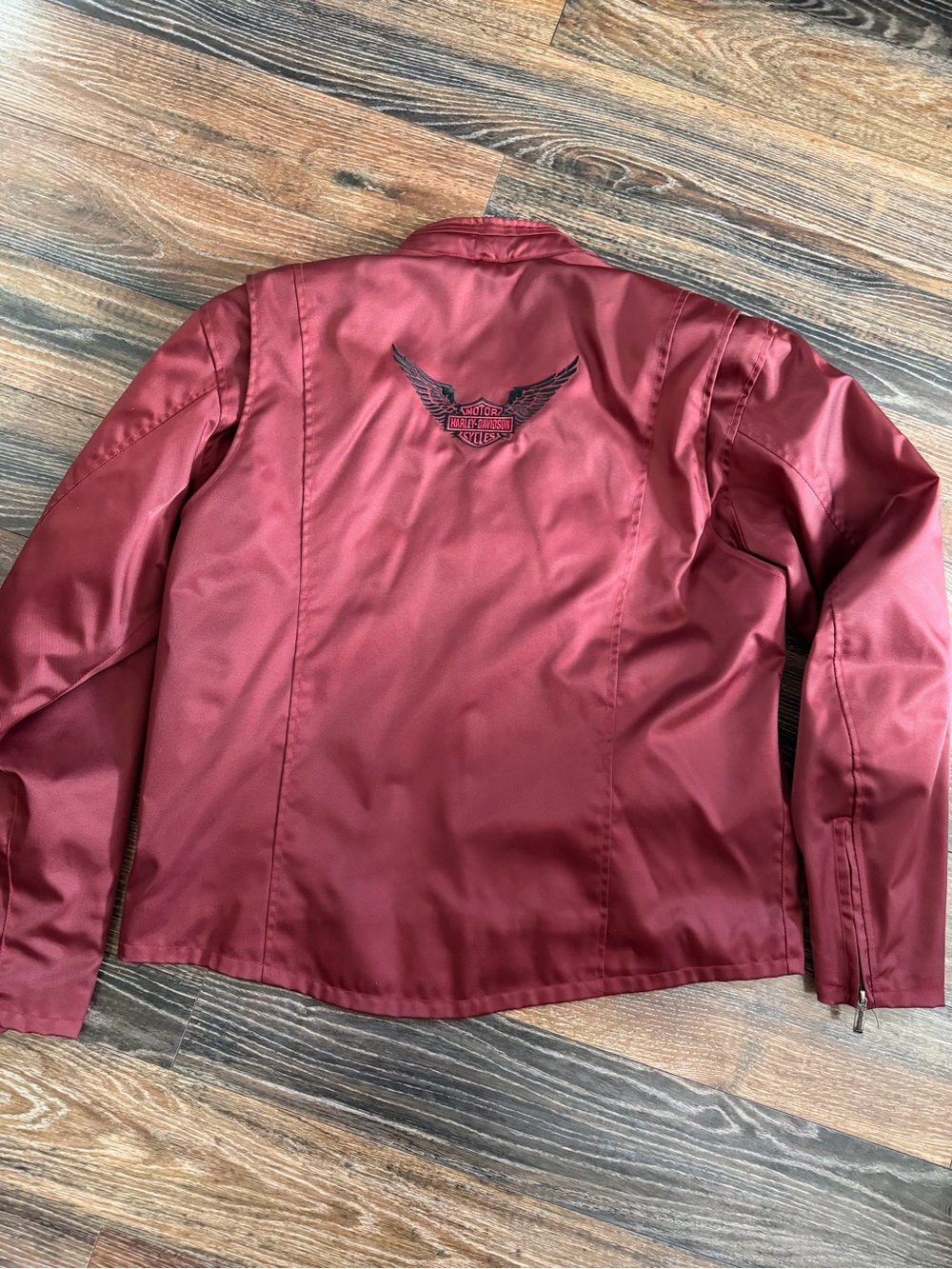 Harley-Davidson Men's Burgundy Zip-Front Casual Button Down Jacket XL - Picture 2 of 5